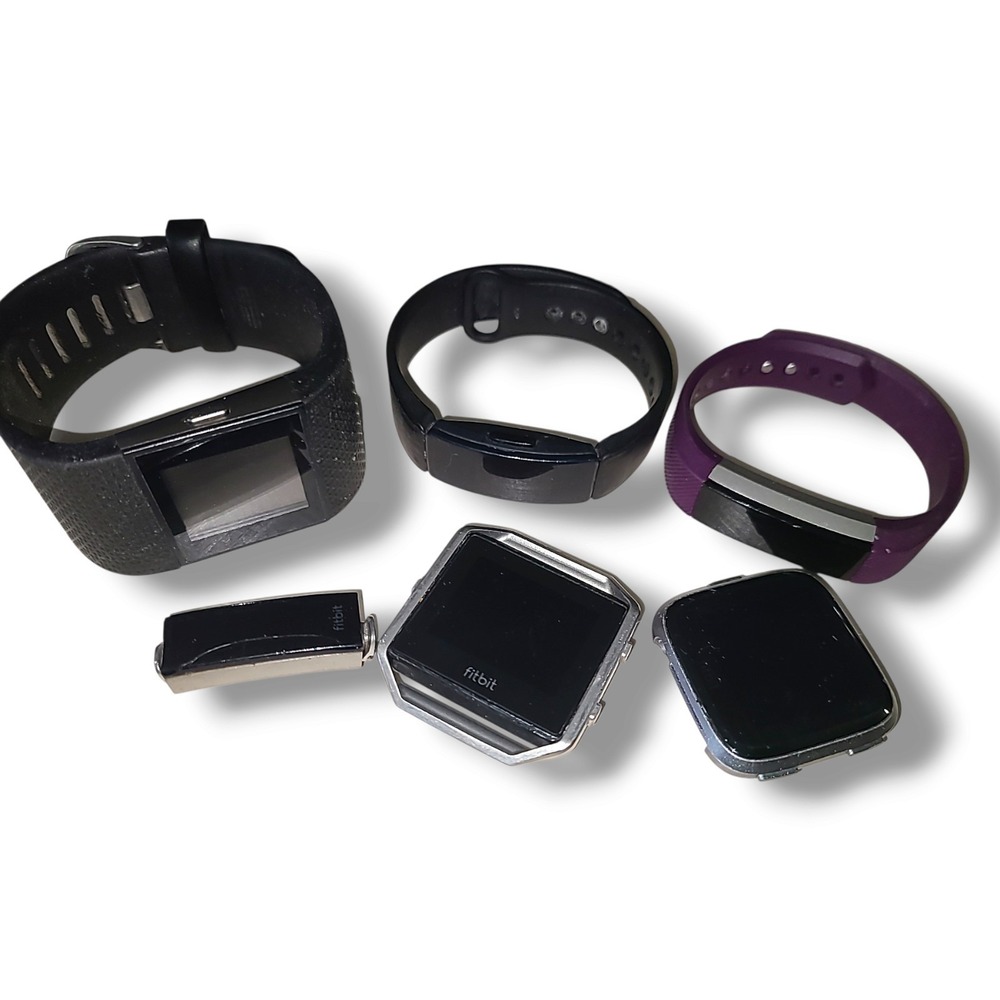 Lot 6 Fitbit Fitness Trackers Surge Blaze Untested Parts Repair Mixed Models